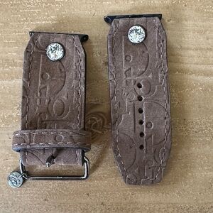 Sparkl bands brown sued Dior sivella band. Apple Watch size 1, 5-6inch wrist